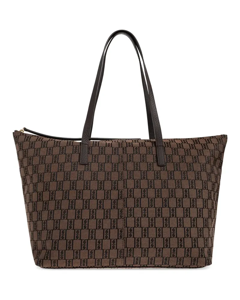 By Malene Birger monogram-pattern tote bag - Braun Braun