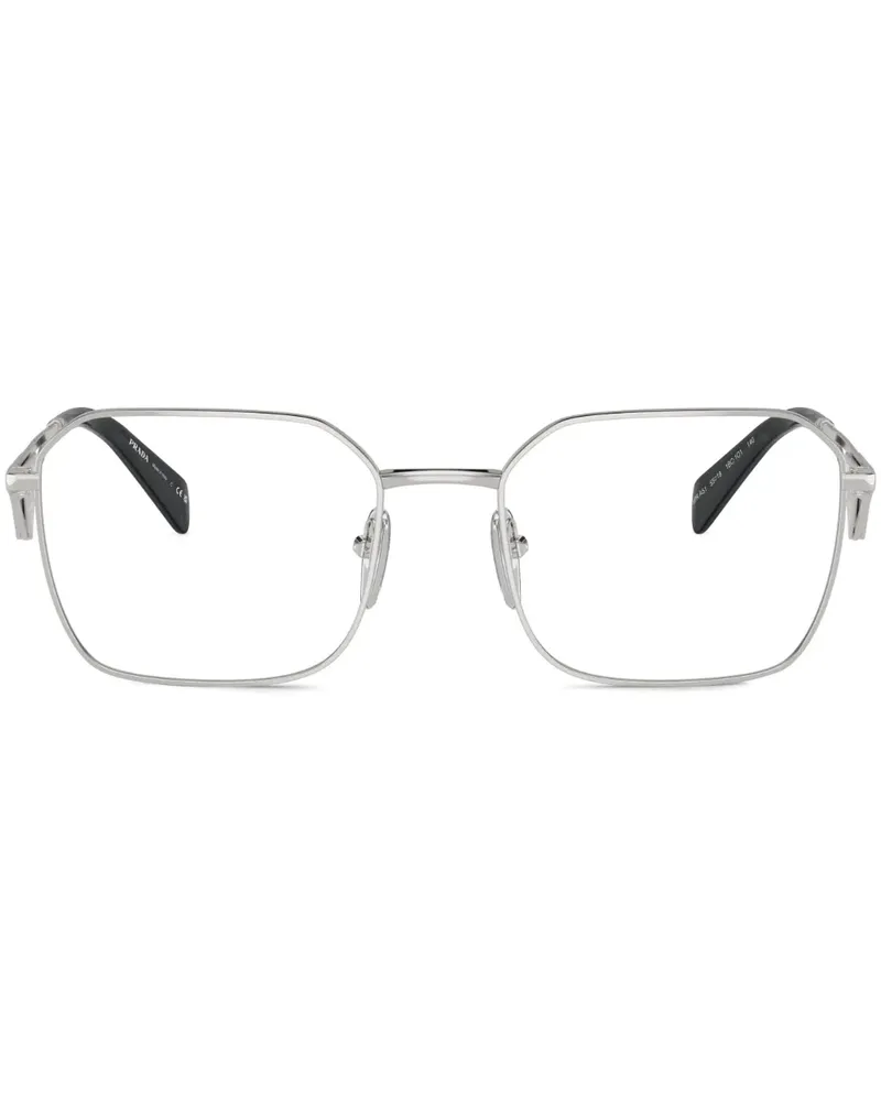 Prada Brille mit eckigem Gestell - Silber Silber