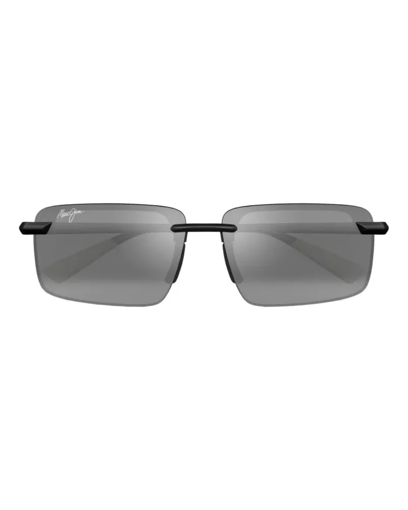 Maui Jim Laulima Sonnenbrille mit eckigem Gestell - Schwarz Schwarz
