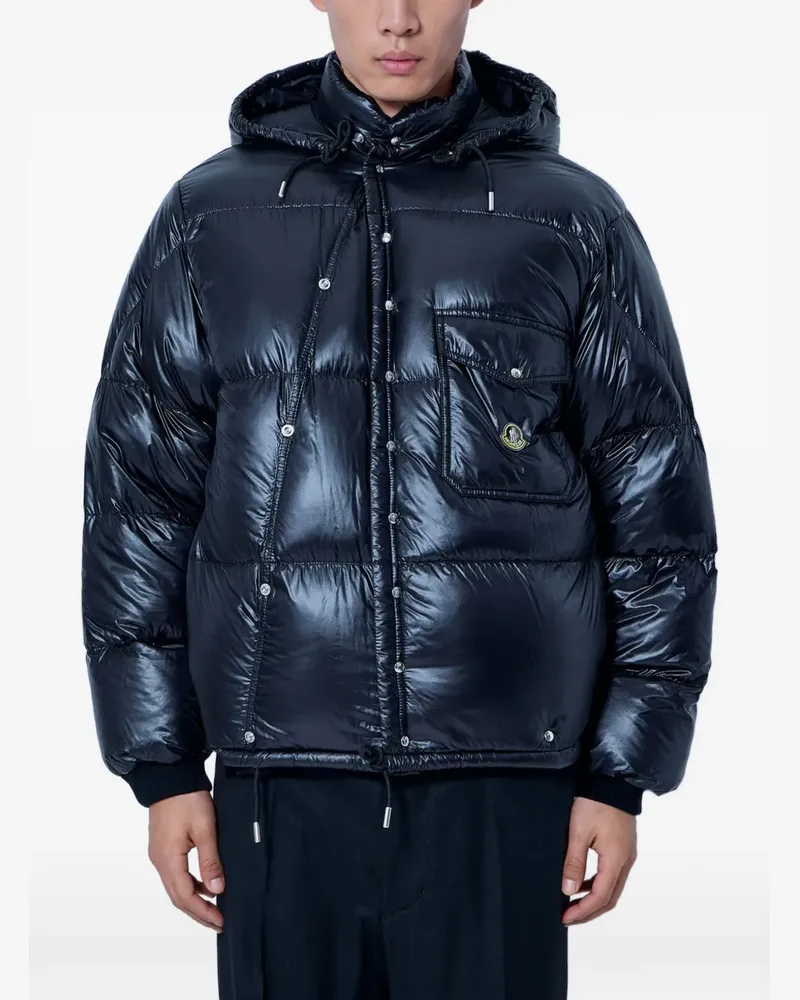 Moncler Kurze Karakorum Daunenjacke mit Kapuze - Schwarz Schwarz
