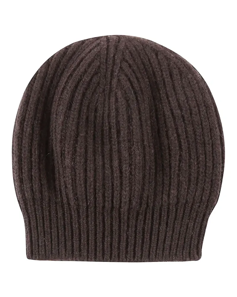 ARAGONA Gerippte Beanie - Braun Braun