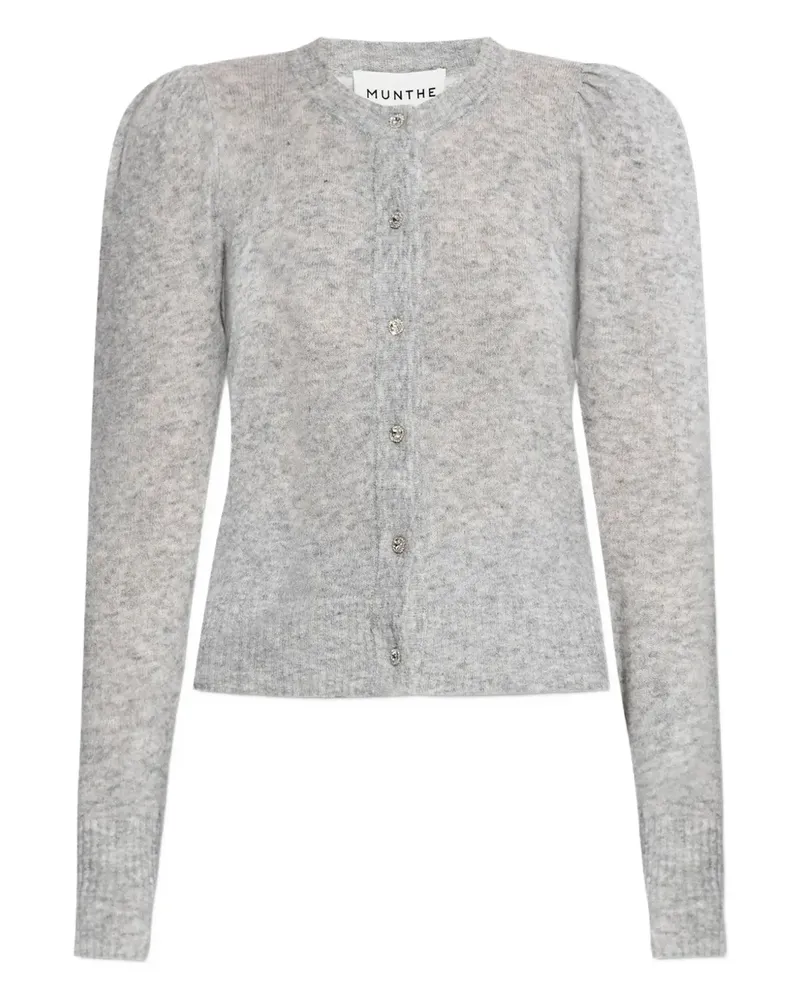MUNTHE Cardigan mit Puffärmeln - Grau Grau