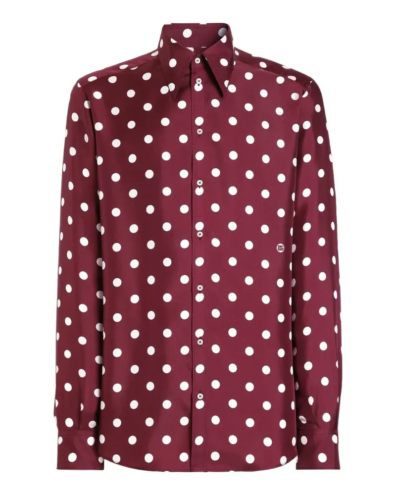 Dolce & Gabbana Hemd mit Polka Dots - Rot Rot