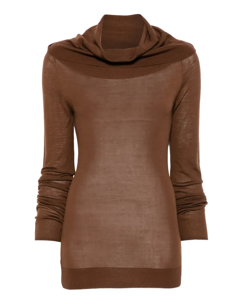ALYSI Langärmeliger Pullover - Braun Braun