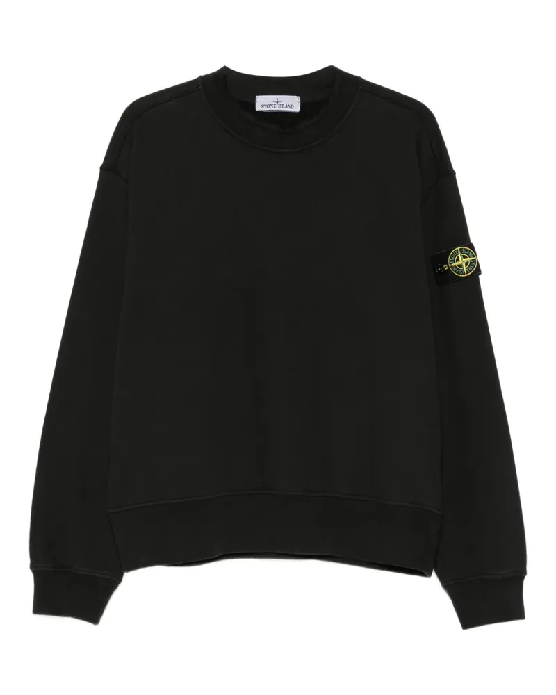 Stone Island Sweatshirt mit Kompass-Patch - Schwarz Schwarz