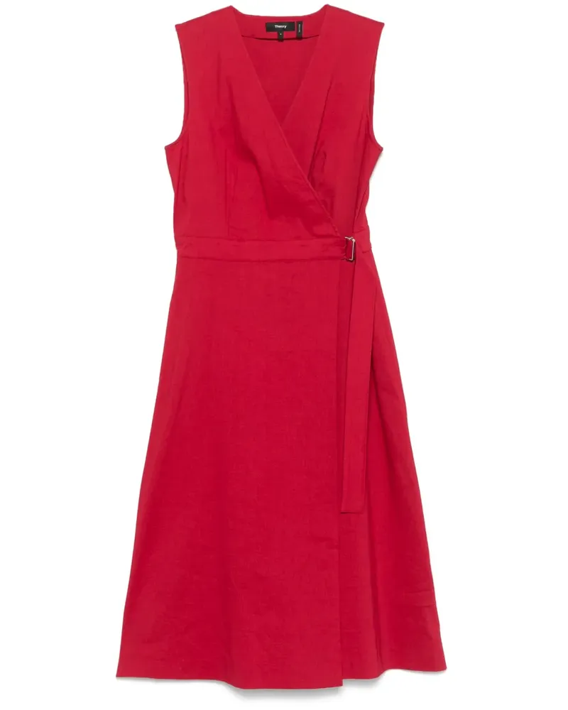 Theory Midikleid in A-Linie - Rot Rot