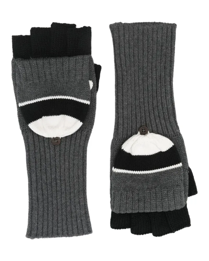 Charles Jeffrey Loverboy animal-motif gloves - Grau Grau