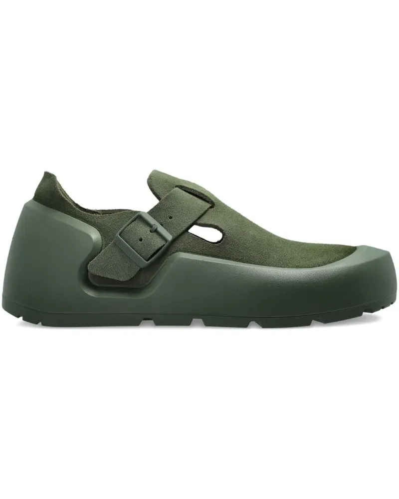 Birkenstock Reykjavik Sneakers aus Nubukleder mit Schnallenriemen - Grün Grün