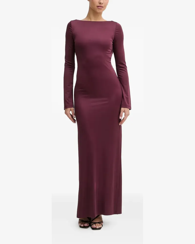 HUGO BOSS long-sleeve maxi dress - Rot Rot