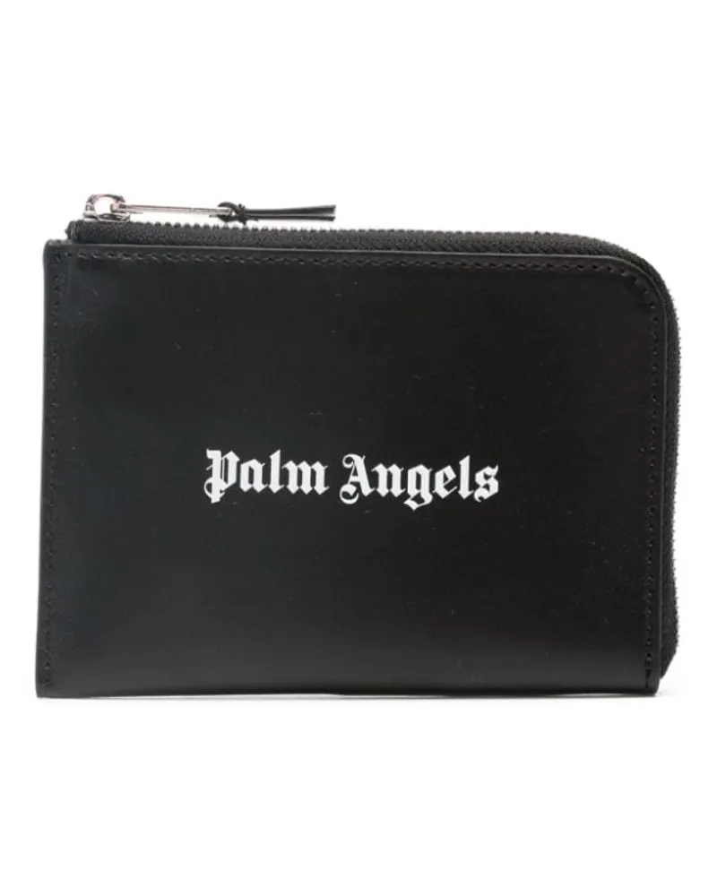 Palm Angels Kartenetui mit Logo-Print - Schwarz Schwarz