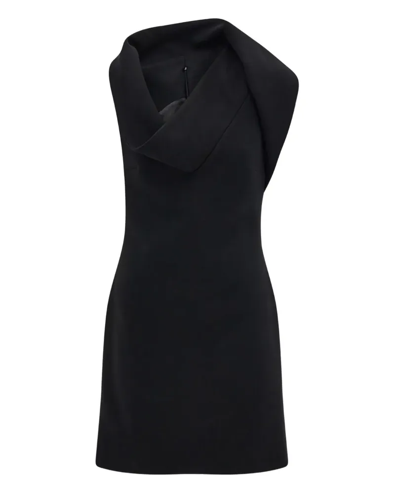 Ferragamo asymmetric mini dress - Schwarz Schwarz