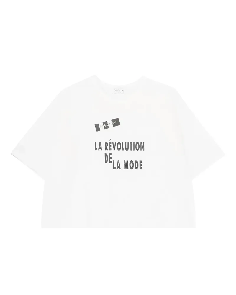 Yohji Yamamoto Combed Plain T-Shirt - Weiß Weiß