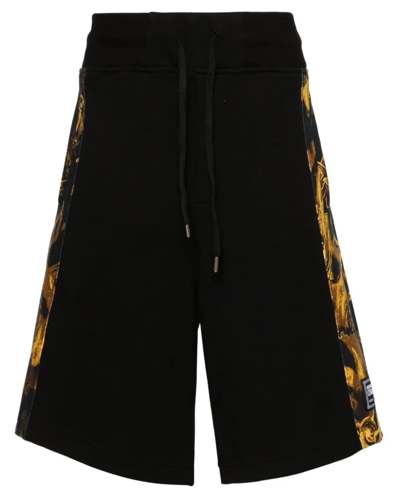 Versace Jeans Joggingshorts mit Watercolour Couture-Print - Schwarz Schwarz