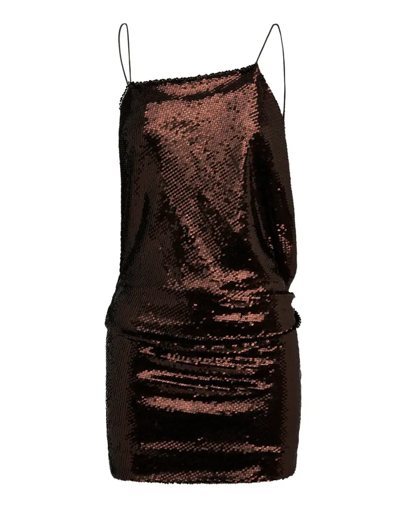 Alex Perry Midikleid mit Pailletten - Braun Braun
