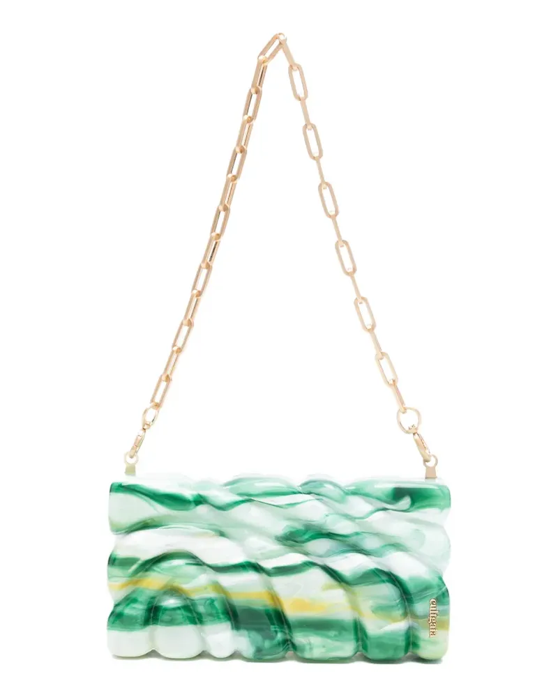 Cult Gaia Aura marbled clutch bags - Grün Grün