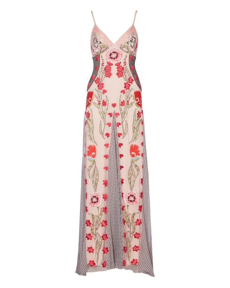 Temperley London Remi Maxikleid mit Blumenstickerei - Rot Rot