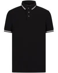 Emporio Armani Poloshirt mit Logo-Kragen Schwarz