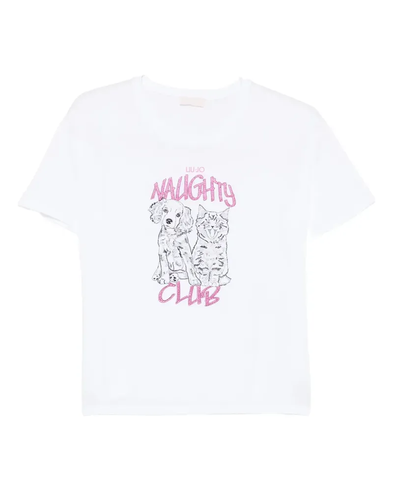 Liu Jo T-Shirt mit grafischem Print - Weiß Weiß