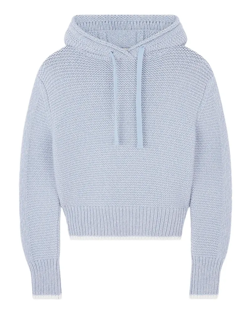 Paul & Shark Gestrickter Hoodie - Blau Blau