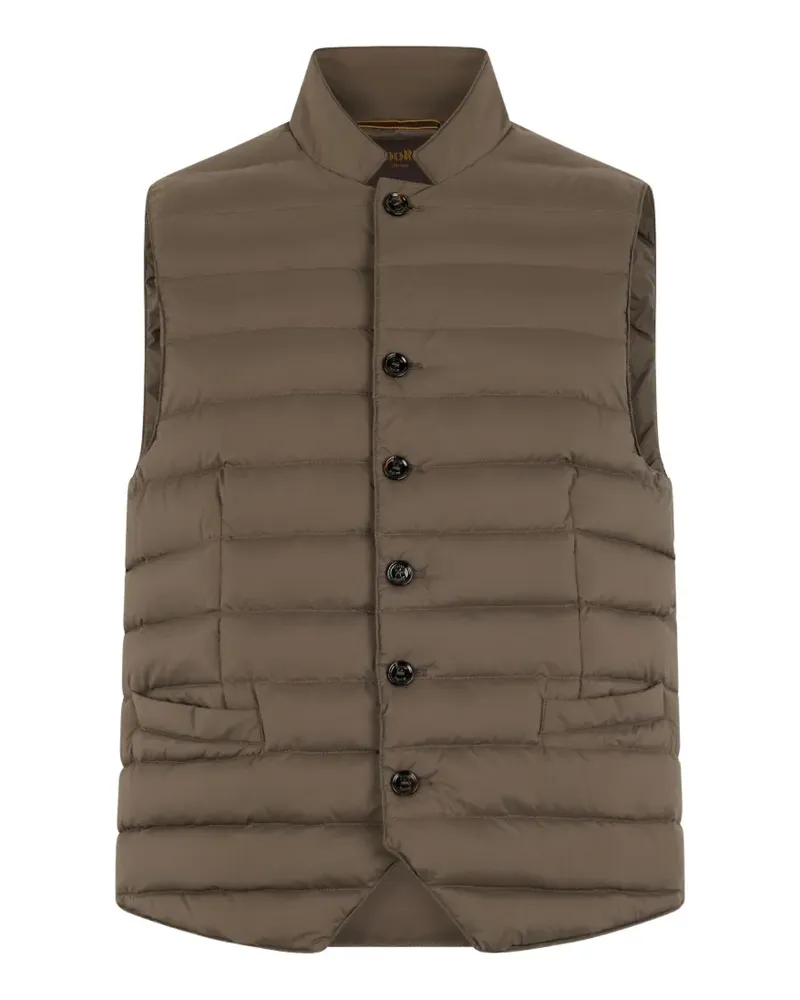 MOORER button-front padded gilet - Braun Braun