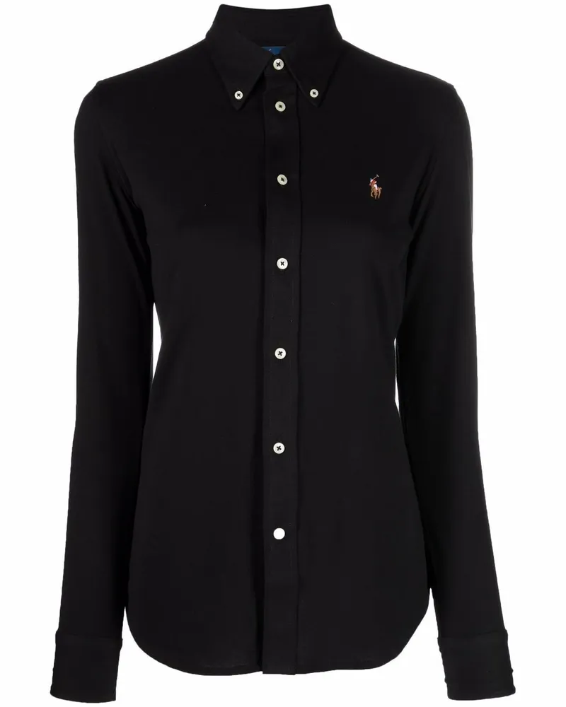 Ralph Lauren Hemd mit Logo-Stickerei - Schwarz Schwarz