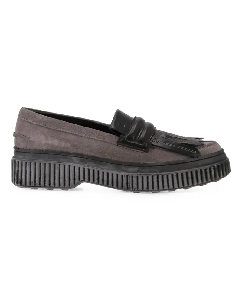 TOD'S fringe-detail platform loafers - Grau Grau