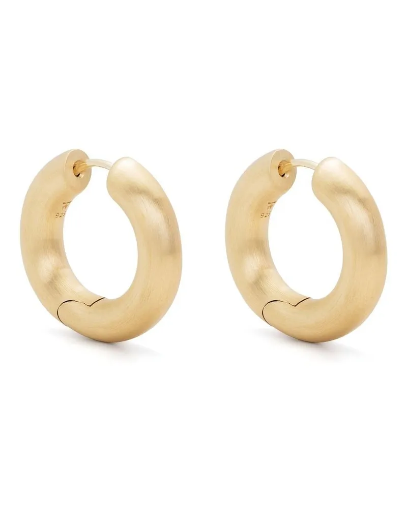 Tom Wood Breite Creolen mit Satin-Finish - Gold Gold