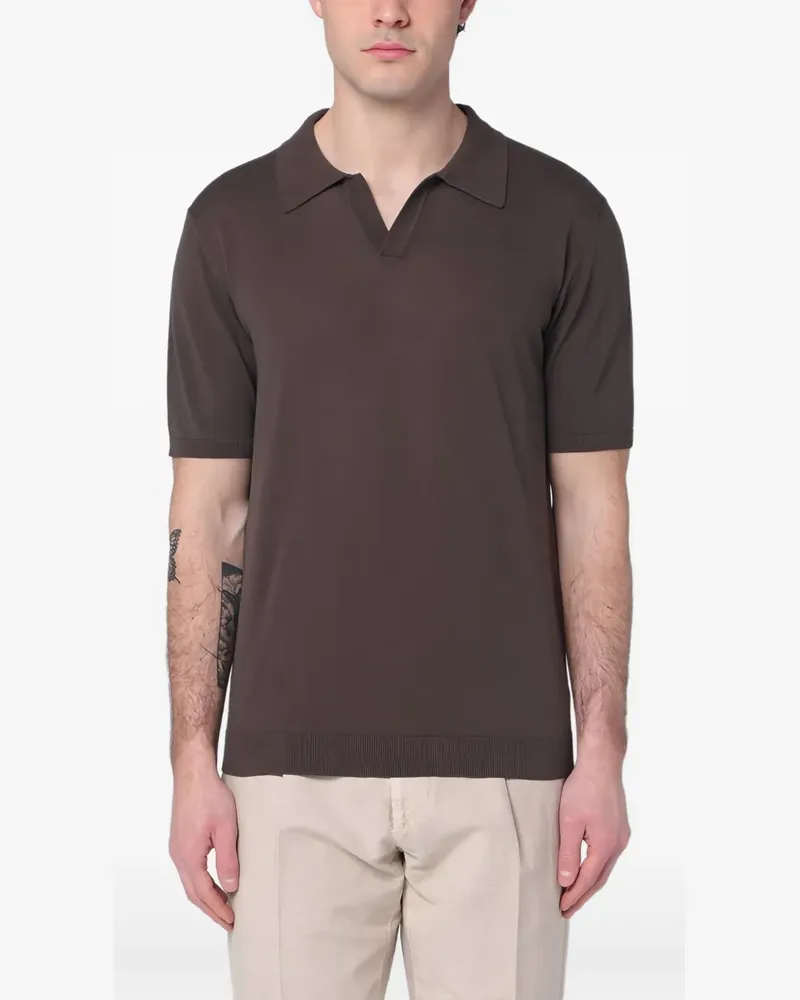Roberto Collina T-Shirt aus Jersey - Braun Braun