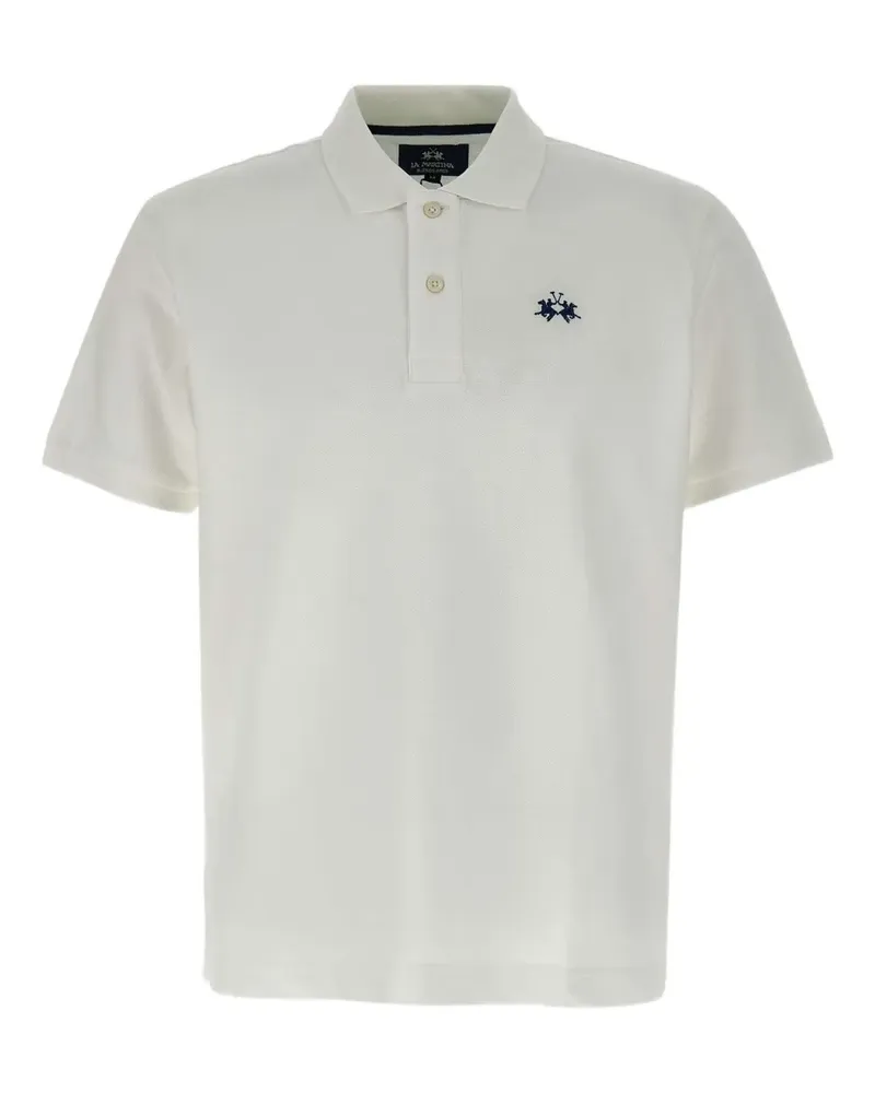 La Martina Poloshirt mit Logo-Stickerei - Weiß Weiß