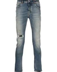 PURPLE BRAND Slim-Fit-Jeans im Distressed-Look Blau