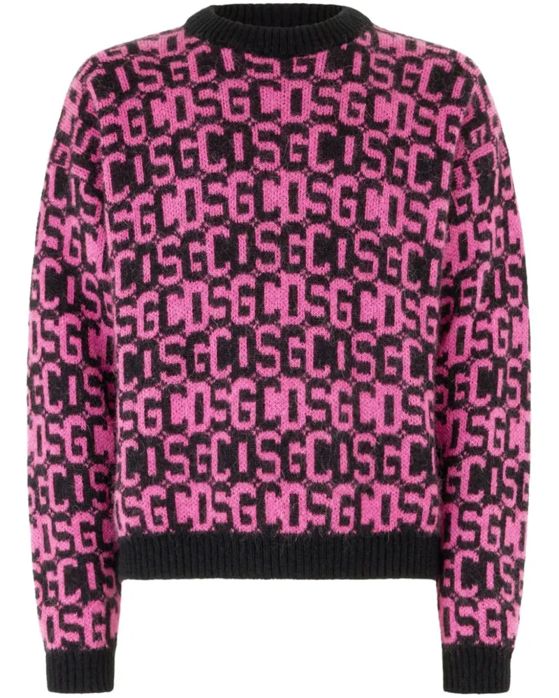 GCDS Pullover mit Intarsien-Motiv - Schwarz Schwarz