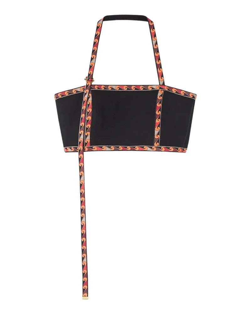 Emilio Pucci piquet cotton top - Schwarz Schwarz