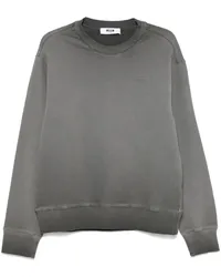 MSGM Sweatshirt mit Logo-Stickerei Grau