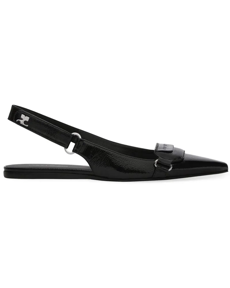 Courrèges Racer Slingback-Pumps - Schwarz Schwarz
