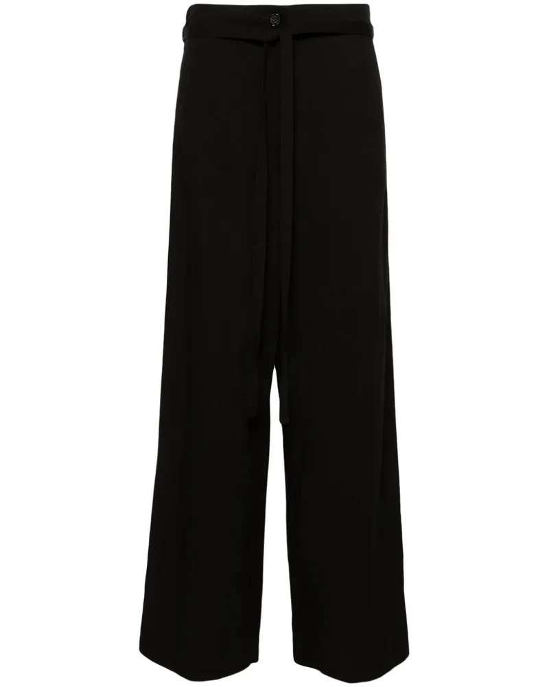 Totême Palazzohose mit Gürtel - Schwarz Schwarz