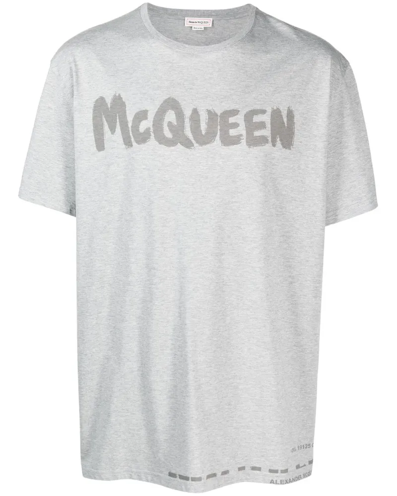 Alexander McQueen T-Shirt mit Logo-Print - Grau Grau
