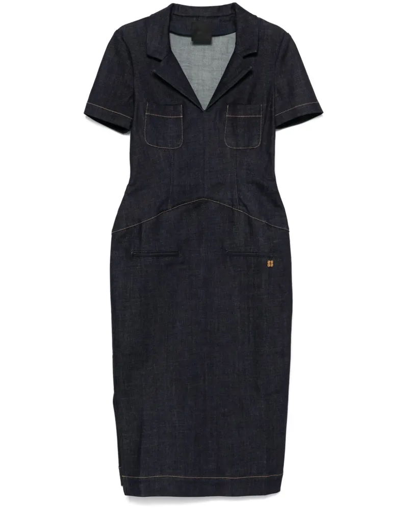 Givenchy Jeans-Midikleid mit 4G-Emblem - Blau Blau
