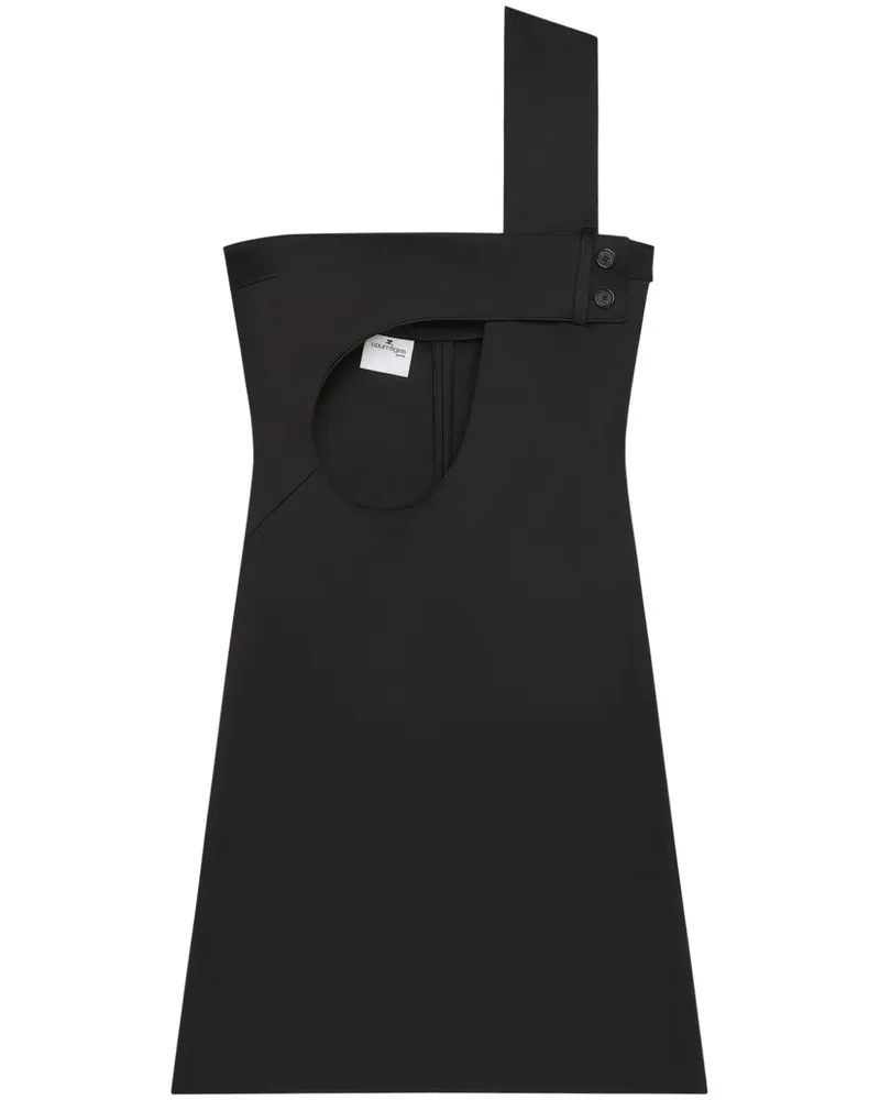 Courrèges Minikleid mit Cut-Out - Schwarz Schwarz