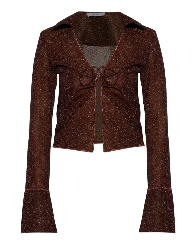 Oséree Oberteil mit Bindedetail - Braun Braun