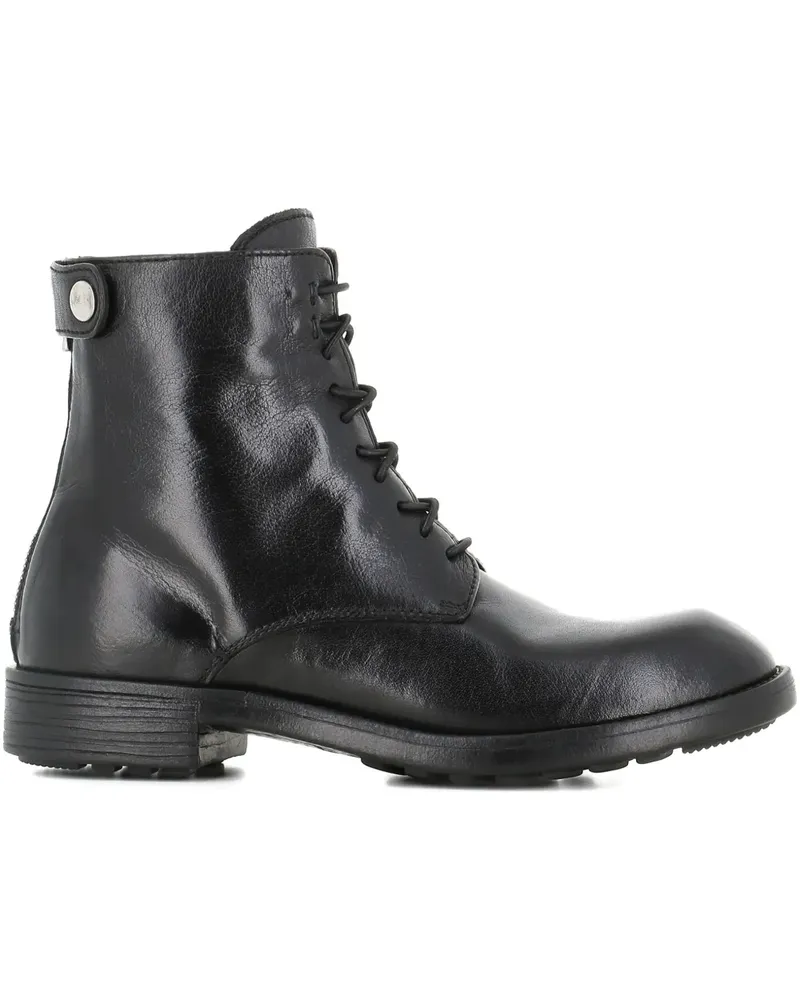 Officine Creative Italia Schnürstiefel mit Reißverschluss - Schwarz Schwarz