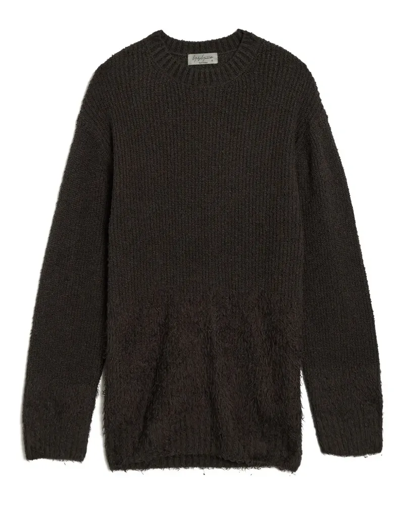 Yohji Yamamoto 7G1P Gradation Pullover mit rundem Ausschnitt - Schwarz Schwarz