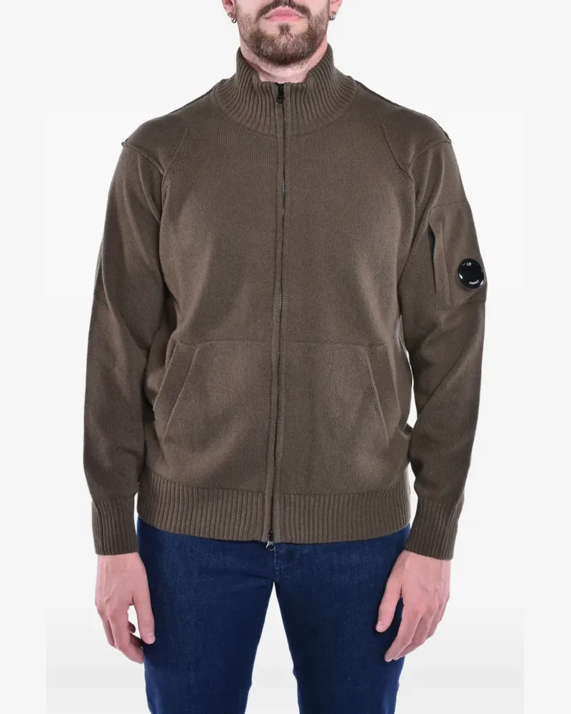 C.P. Company Lens Cardigan mit Reißverschluss - Grün Grün