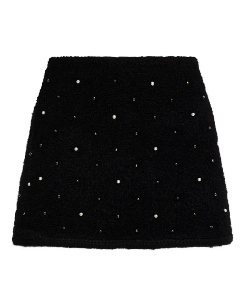 Frame Denim Minirock mit Perlenverzierung - Schwarz Schwarz