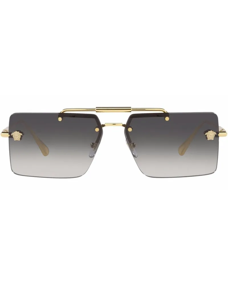 Versace Sonnenbrille mit Farbverlauf-Gläsern - Gold Gold