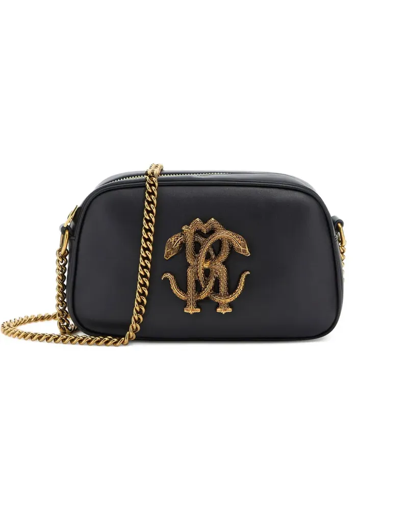 Roberto Cavalli Umhängetasche mit Monogramm - Schwarz Schwarz