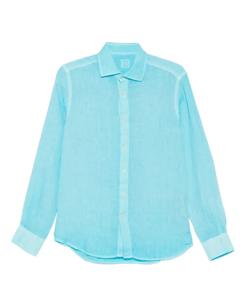 120% Lino long-sleeve shirt - Blau Blau