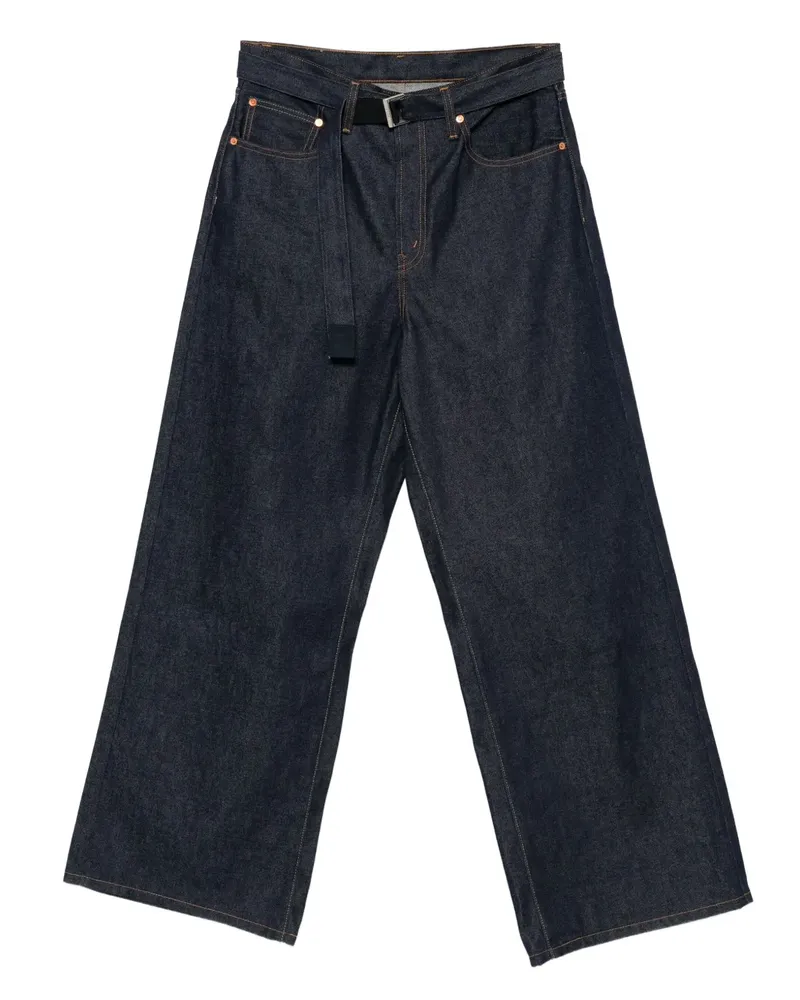 Sacai Jeans mit weitem Bein - Blau Blau