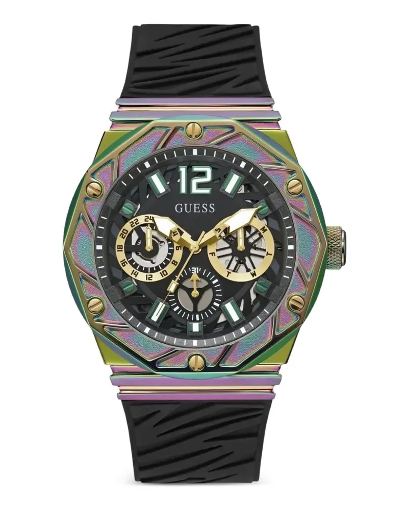 Guess logo-detail 46mm watch - Schwarz Schwarz