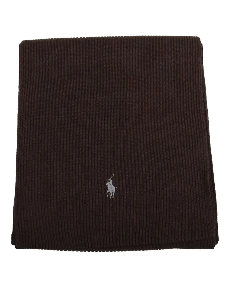 Ralph Lauren ribbed logo scarf - Braun Braun