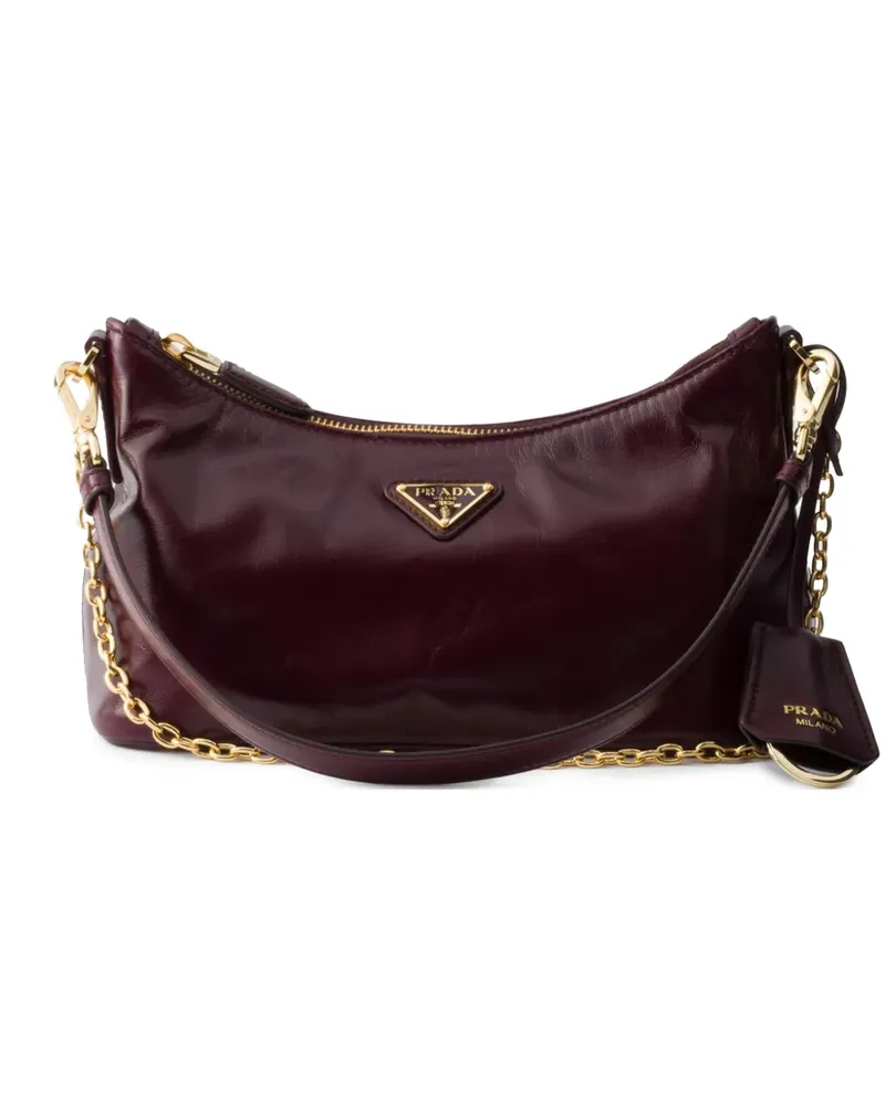 Prada Schultertasche aus Leder - Rot Rot